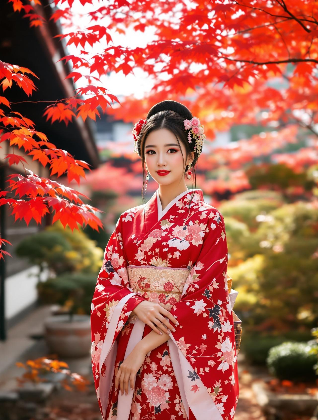 京都红叶和服 - 樱井川摄影作品第1张 - 写真网站